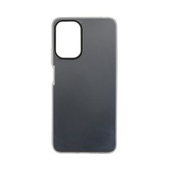 Capa Duro de Silicone Transparente para Motorala Moto G06 Preto